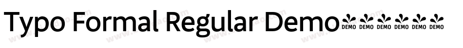 Typo Formal Regular Demo字体转换
